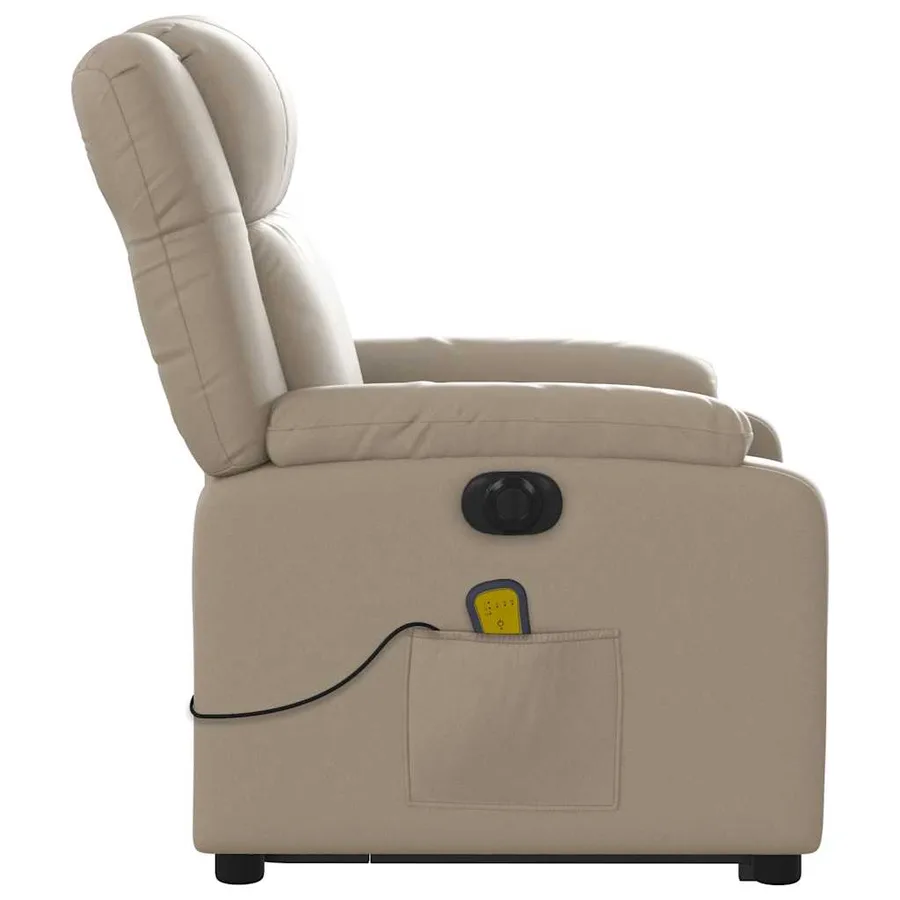 Fauteuil inclinable de massage électrique cappuccino similicuir - 10