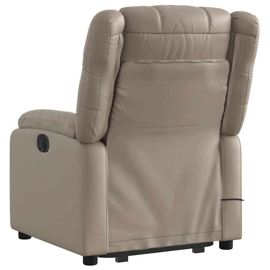 Fauteuil inclinable de massage électrique cappuccino similicuir - 5