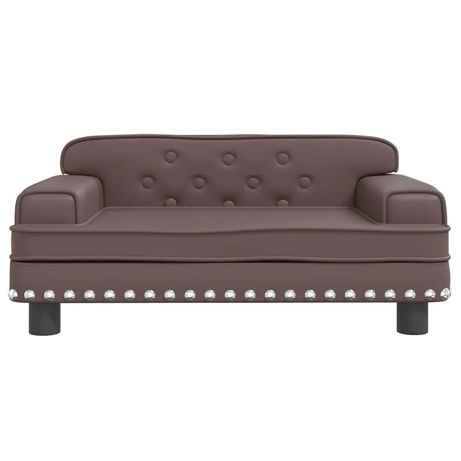 Lit pour chien marron 70x45x30 cm similicuir - 3