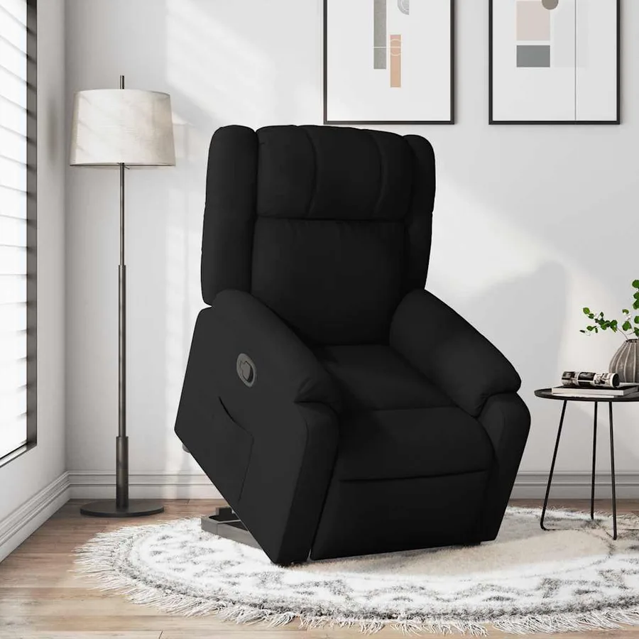 Fauteuil inclinable noir tissu - 15