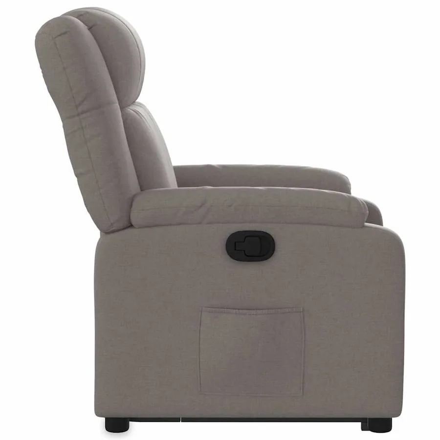 Fauteuil inclinable taupe tissu - 10
