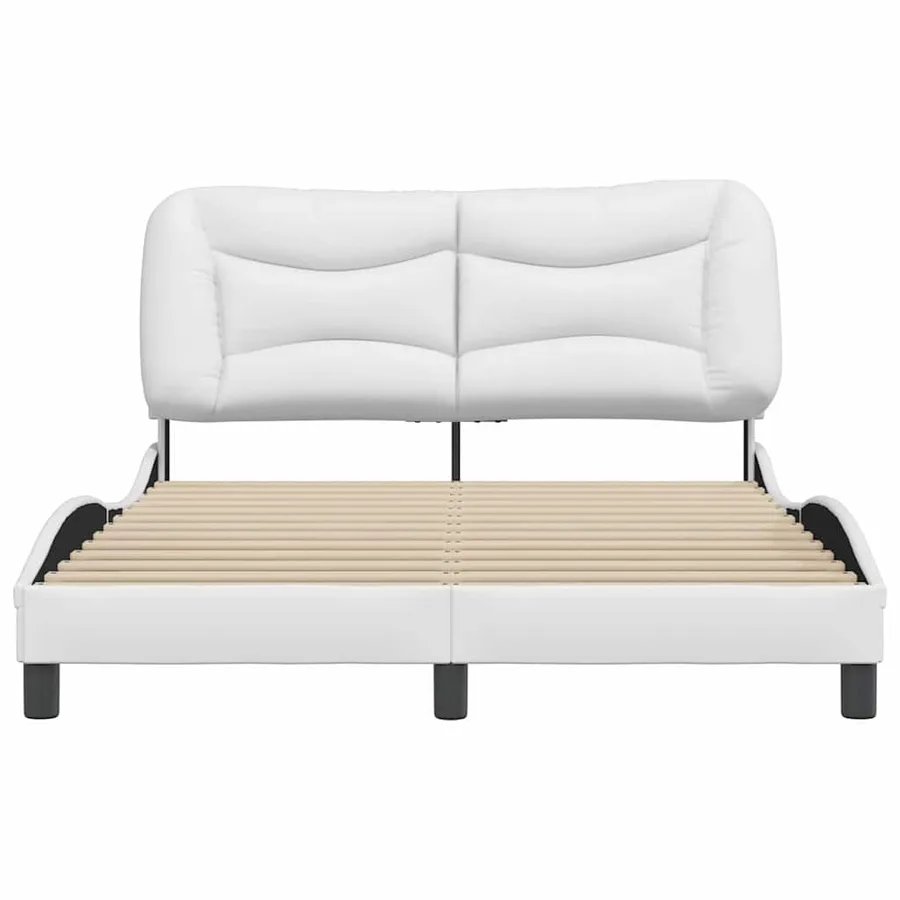 Cadre de lit sans matelas Hvar blanc 140x200 cm similicuir - 4