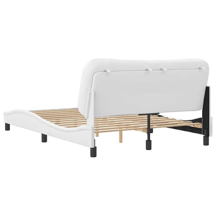 Cadre de lit sans matelas Hvar blanc 140x200 cm similicuir - 6