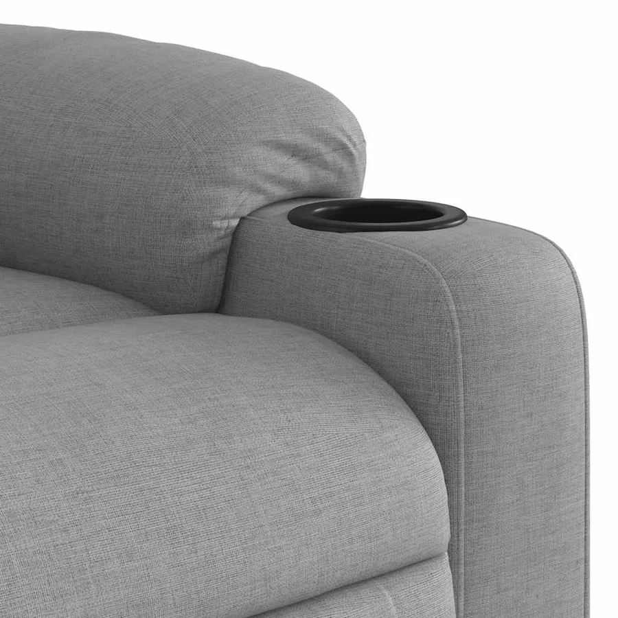Fauteuil inclinable de massage électrique Gris clair Tissu - 12