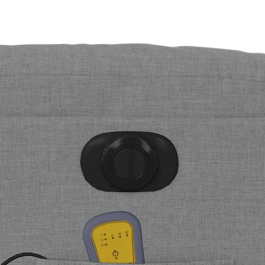 Fauteuil inclinable de massage électrique Gris clair Tissu - 13