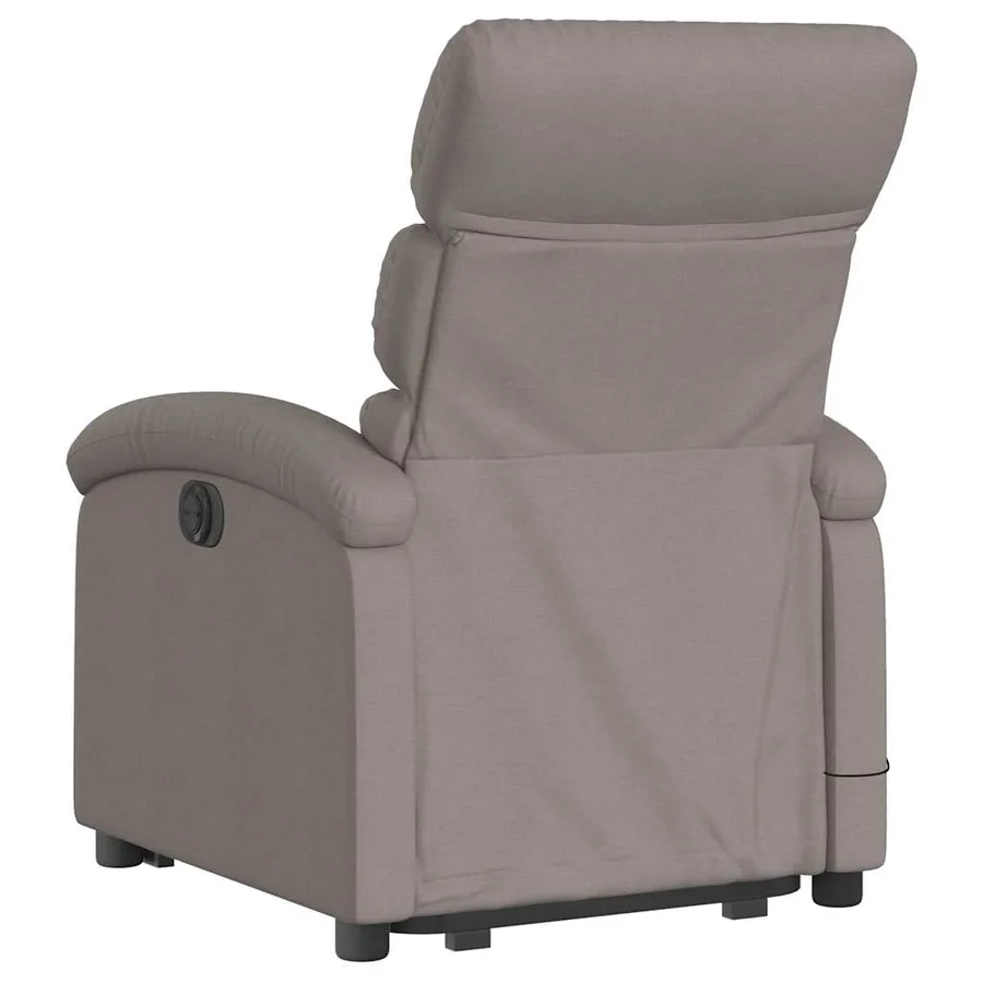 Fauteuil inclinable de massage électrique Taupe Tissu - 5