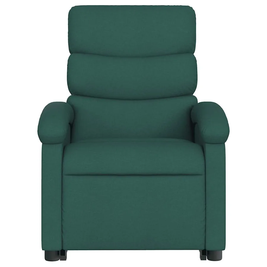 Fauteuil inclinable de massage électrique Vert foncé Tissu - 9