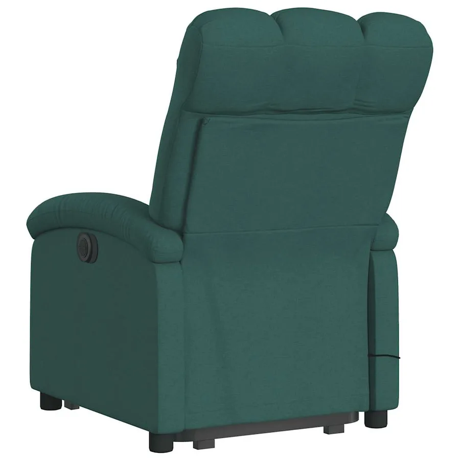 Fauteuil inclinable de massage Vert foncé Tissu - 5