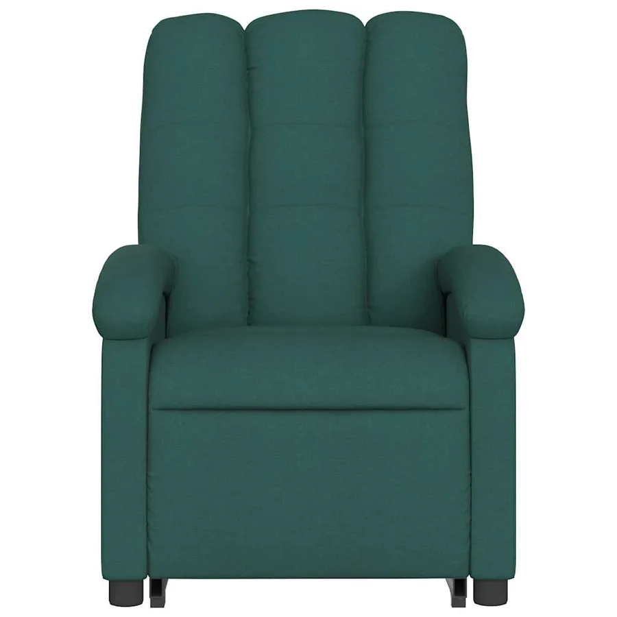 Fauteuil inclinable de massage Vert foncé Tissu - 9