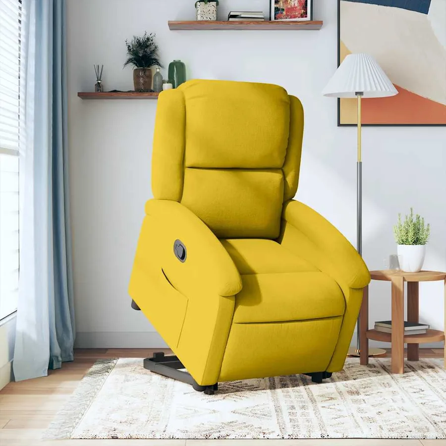 Fauteuil inclinable Jaune Velours - 16