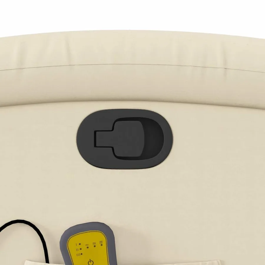 Fauteuil inclinable de massage Crème Similicuir - 12