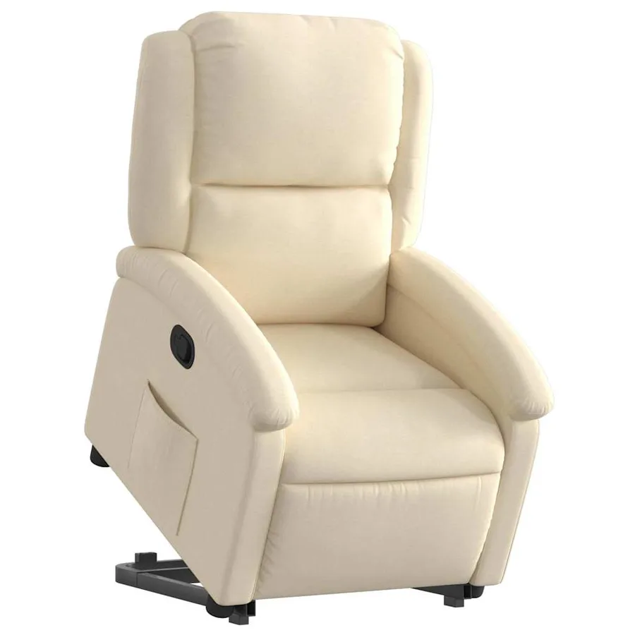 Fauteuil inclinable Crème Tissu - 3