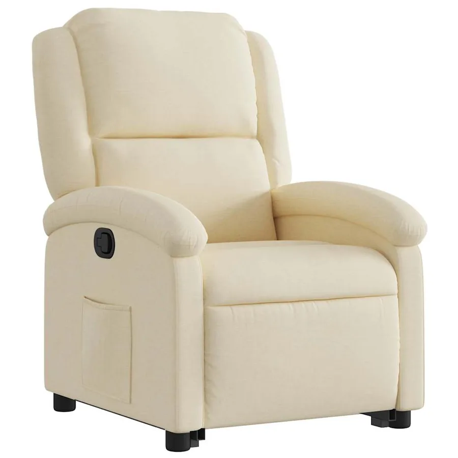 Fauteuil inclinable Crème Tissu - 4