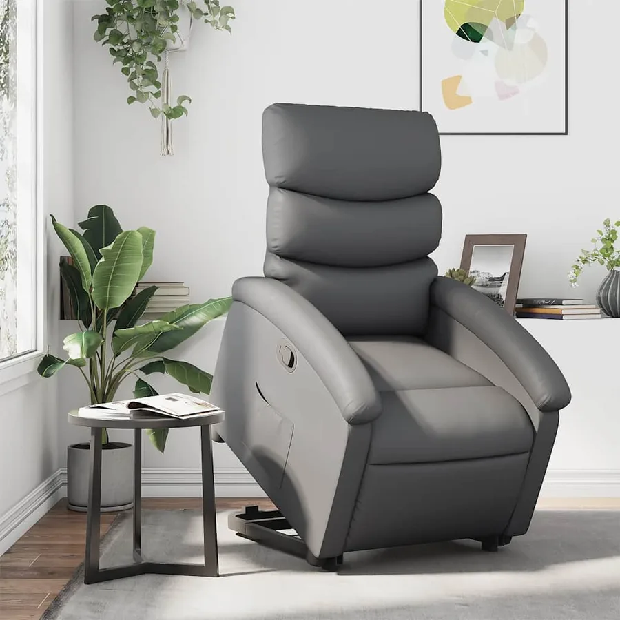 Fauteuil inclinable Gris Similicuir - 15