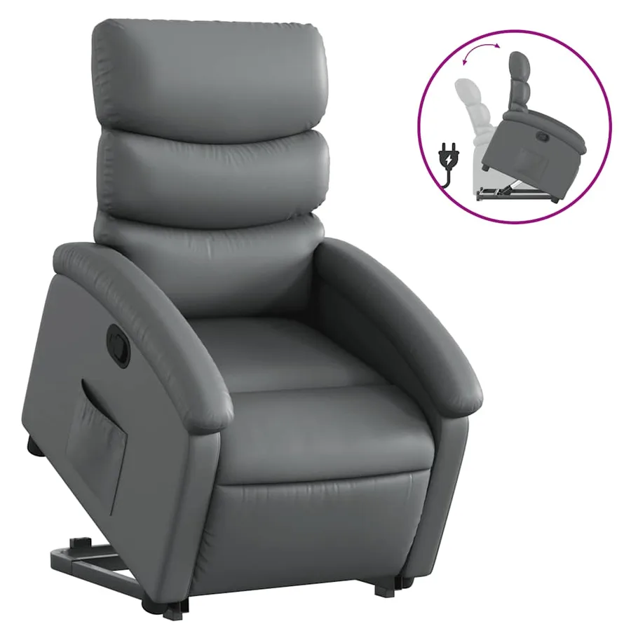 Fauteuil inclinable Gris Similicuir - 2