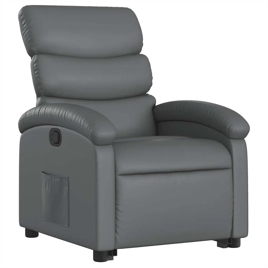 Fauteuil inclinable Gris Similicuir - 4