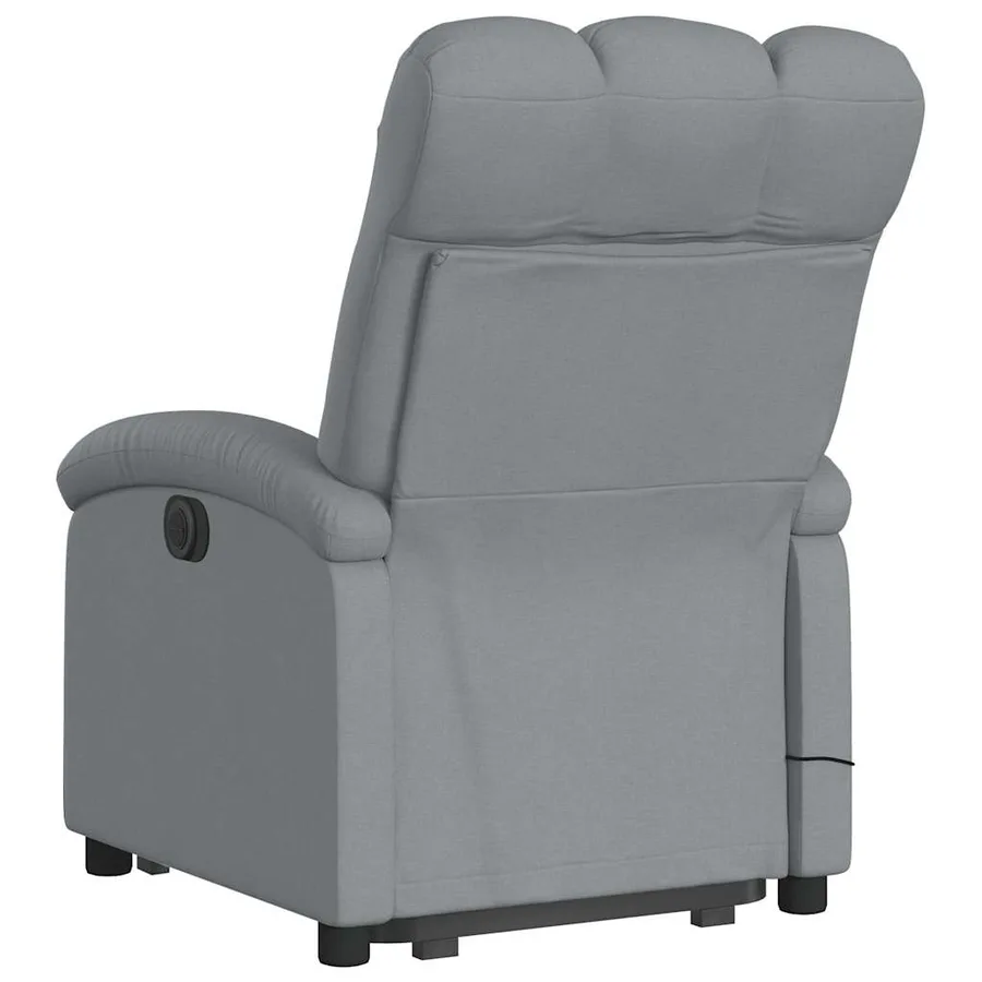 Fauteuil de massage inclinable Gris clair Tissu - 5