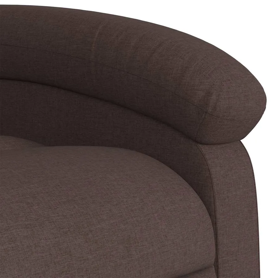 Fauteuil inclinable marron foncé tissu - 11