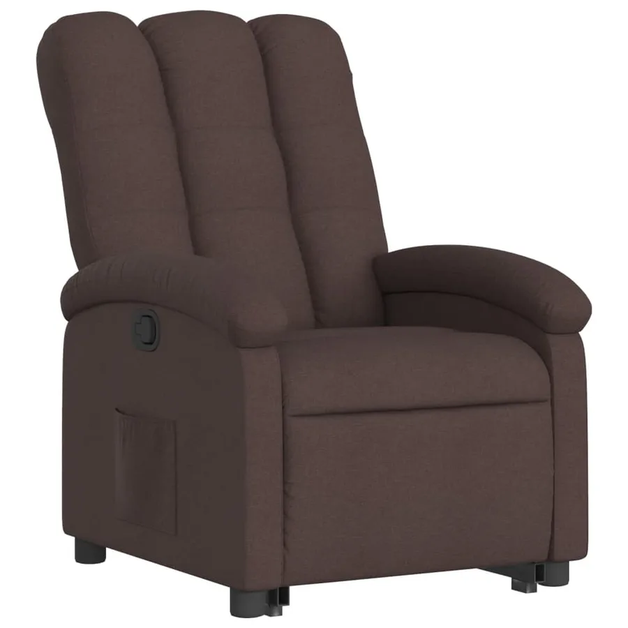 Fauteuil inclinable marron foncé tissu - 3