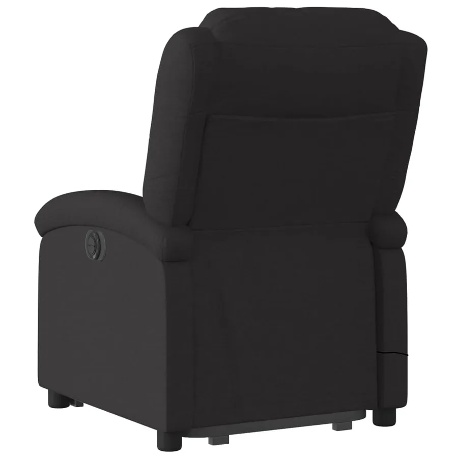 Fauteuil inclinable de massage électrique Noir Tissu - 5