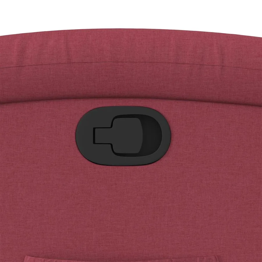 Fauteuil inclinable rouge bordeaux tissu - 12