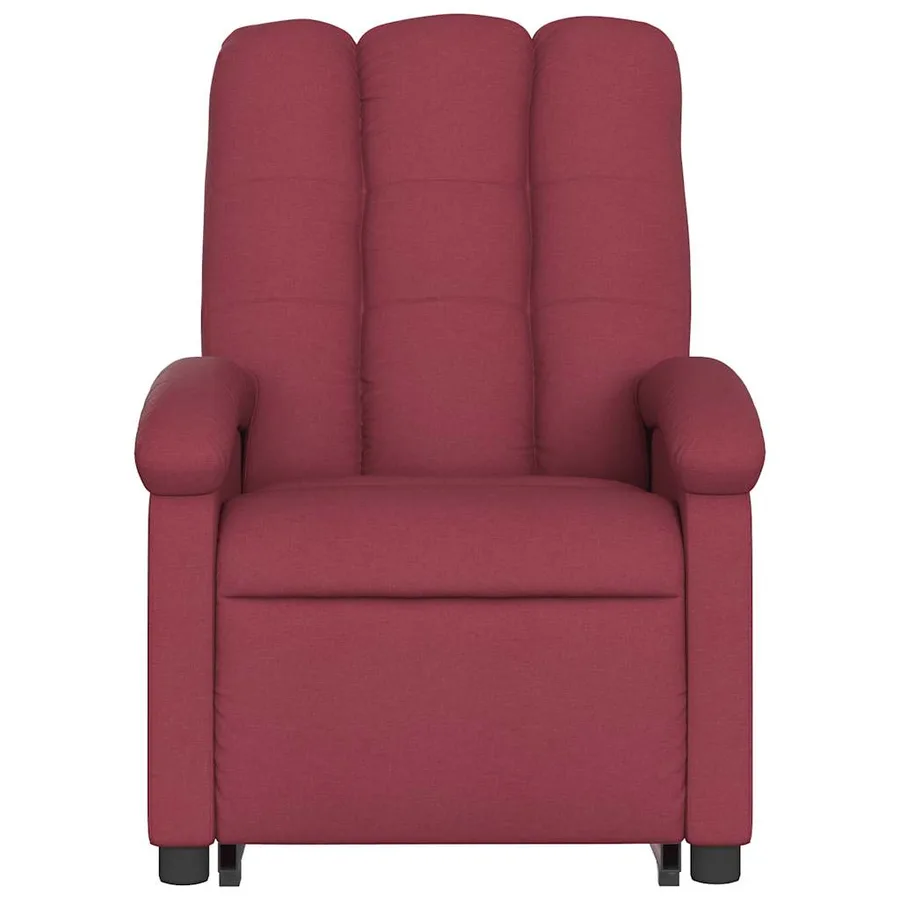 Fauteuil inclinable rouge bordeaux tissu - 9