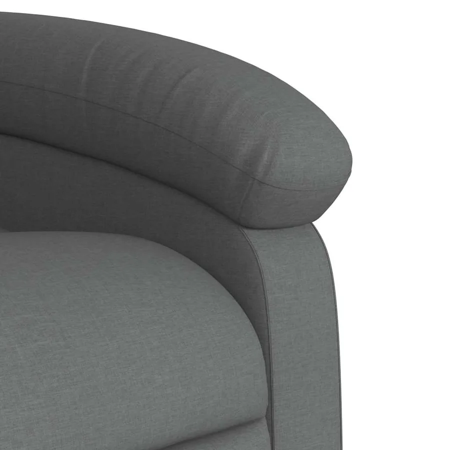 Fauteuil inclinable de massage électrique Gris foncé Tissu - 12