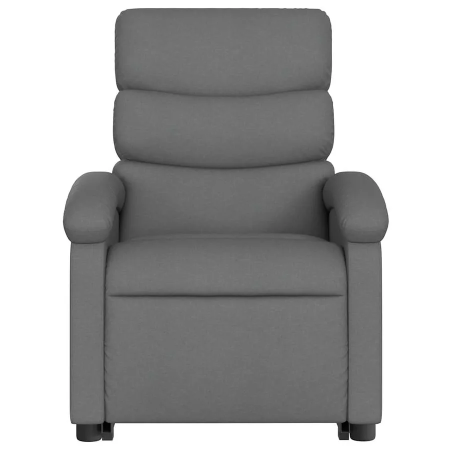 Fauteuil inclinable de massage électrique Gris foncé Tissu - 9