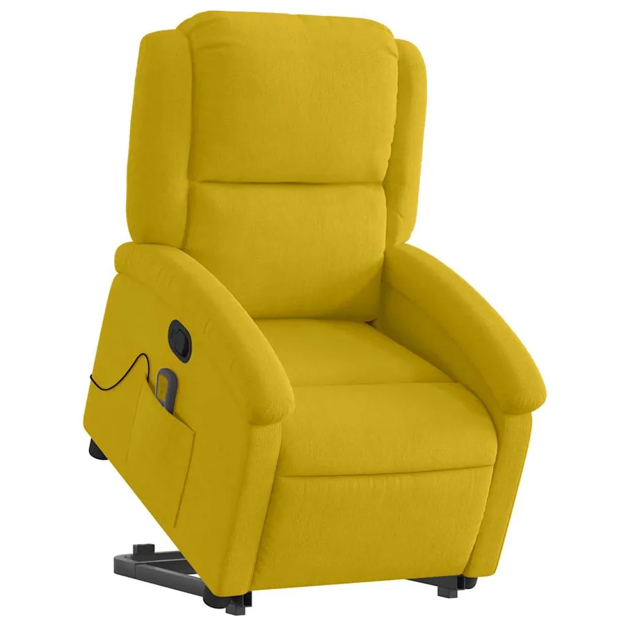 Fauteuil de massage inclinable Jaune Velours - 3