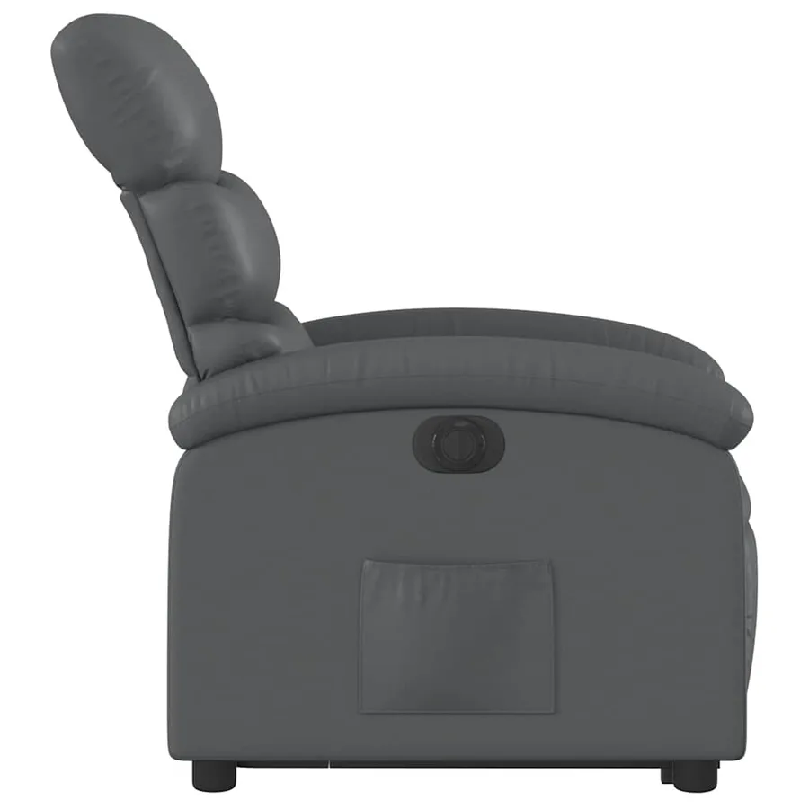 Fauteuil inclinable électrique gris similicuir - 10