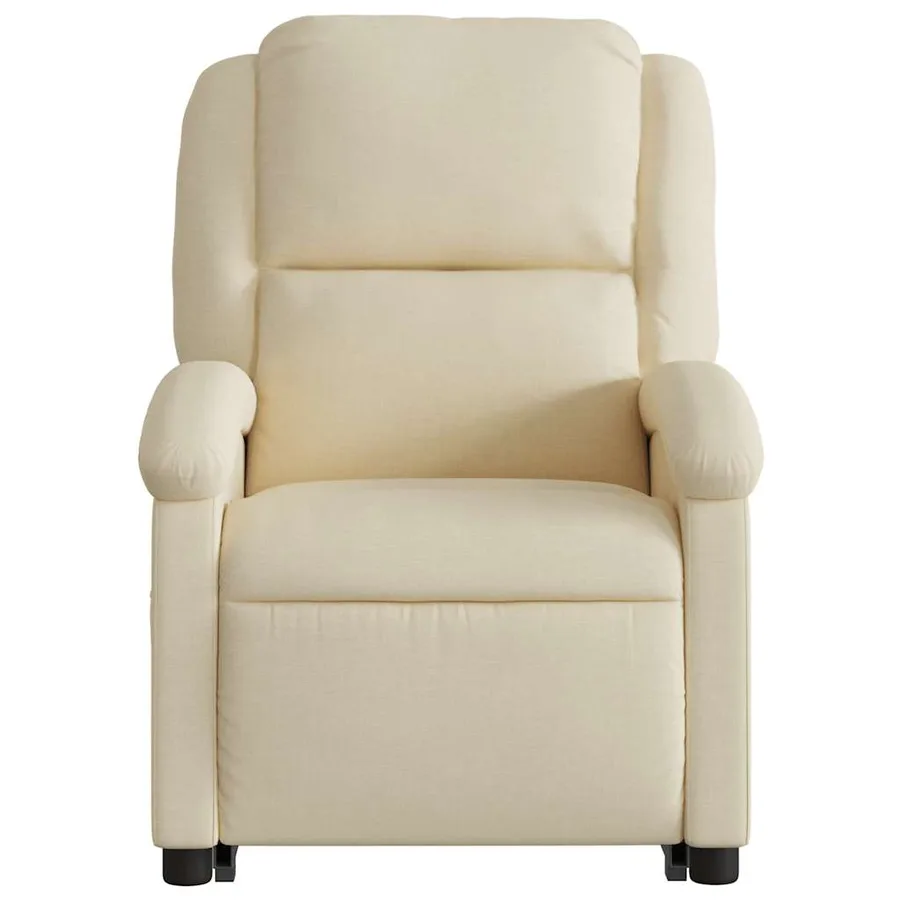 Fauteuil inclinable de massage électrique Crème Tissu - 9