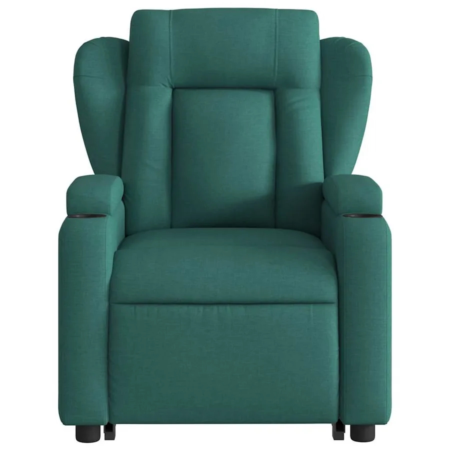 Fauteuil inclinable électrique vert foncé tissu - 9