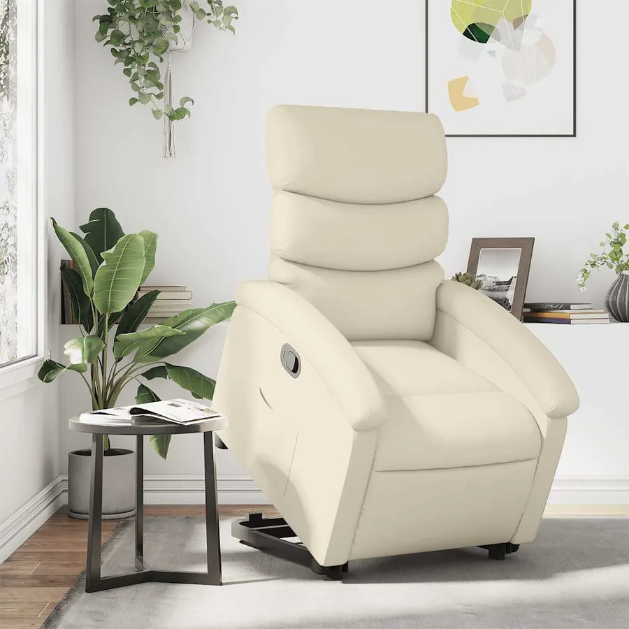 Fauteuil inclinable Crème Similicuir - 15