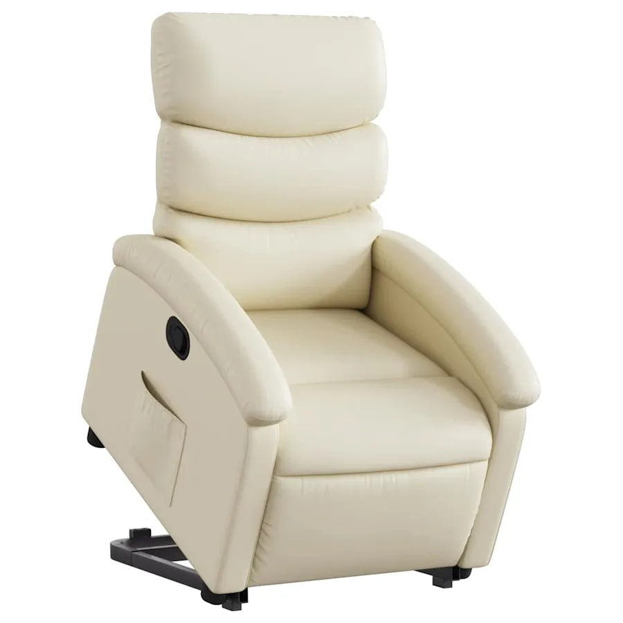 Fauteuil inclinable Crème Similicuir - 3