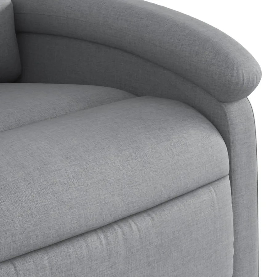 Fauteuil inclinable de massage électrique Gris clair Tissu - 12