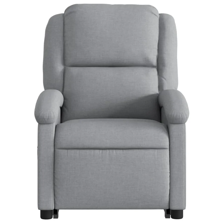 Fauteuil inclinable de massage électrique Gris clair Tissu - 9
