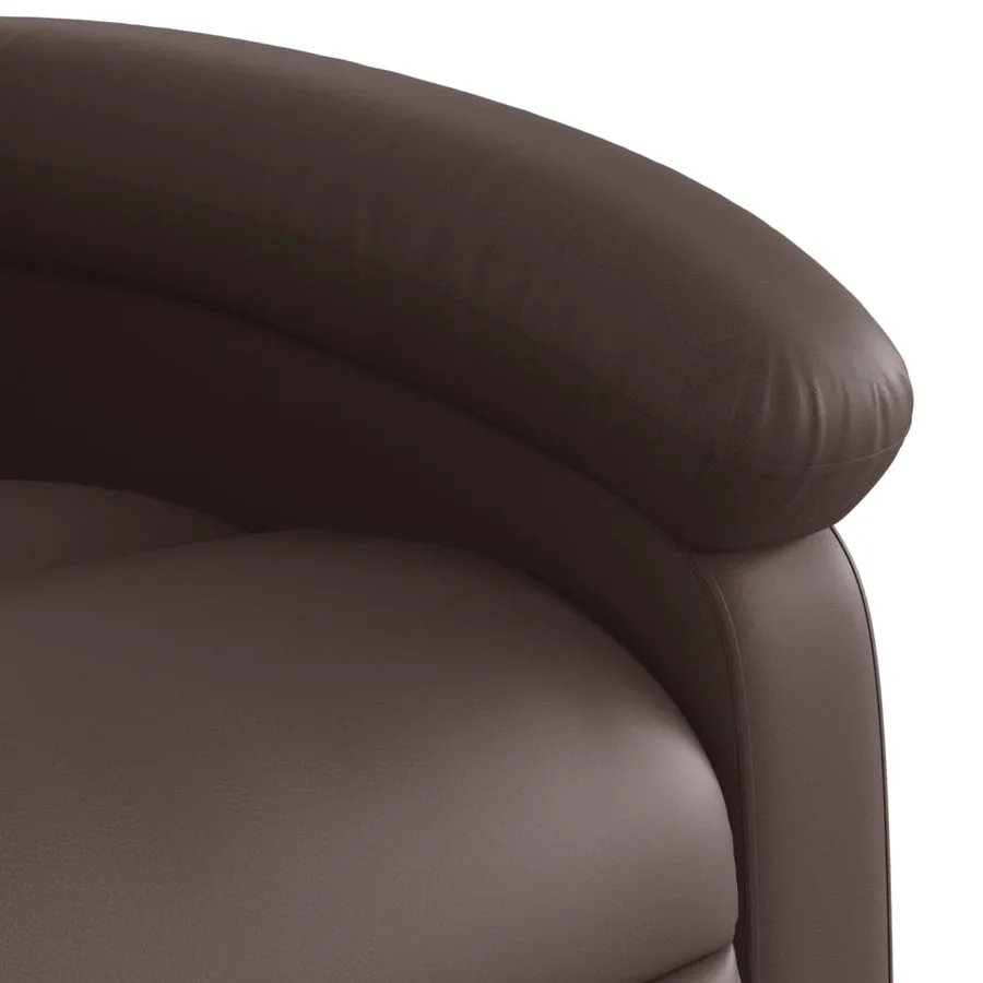 Fauteuil inclinable de massage électrique marron similicuir - 12