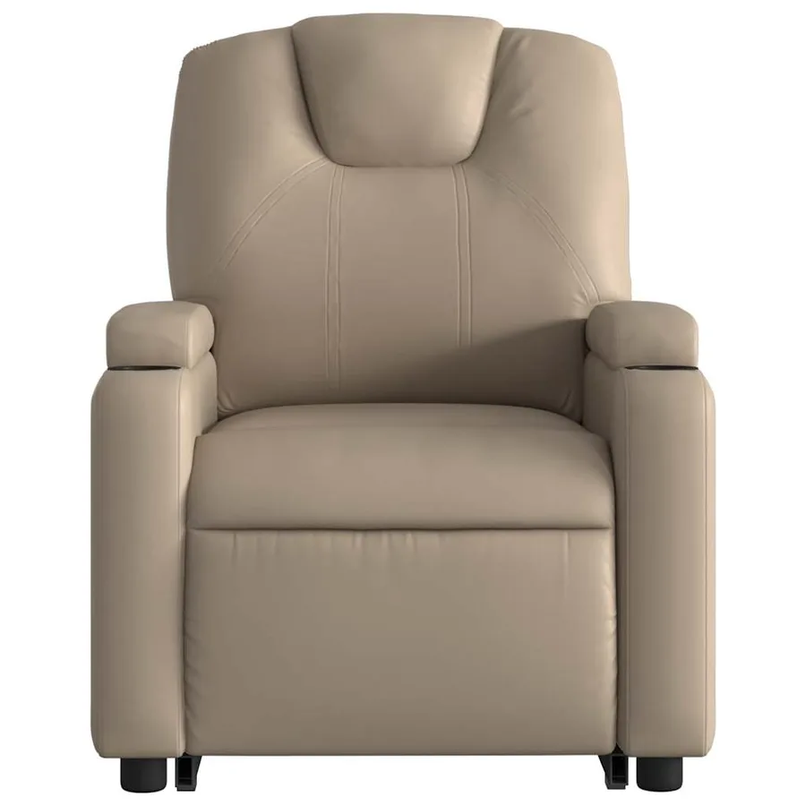 Fauteuil inclinable de massage électrique cappuccino similicuir - 9