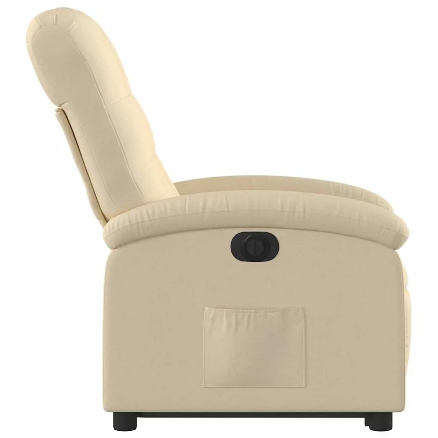 Fauteuil inclinable électrique crème tissu - 10