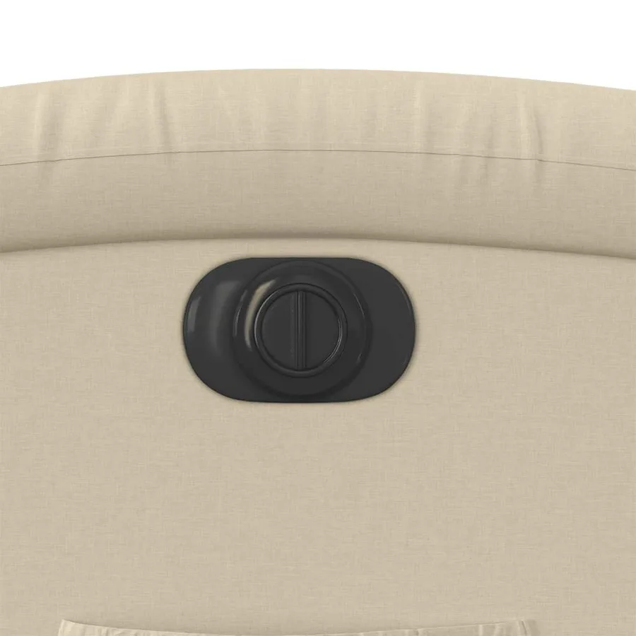 Fauteuil inclinable électrique crème tissu - 12