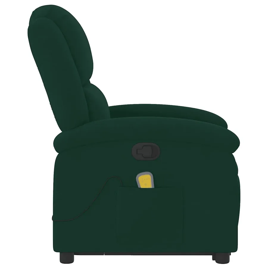 Fauteuil de massage inclinable Vert foncé Velours - 10