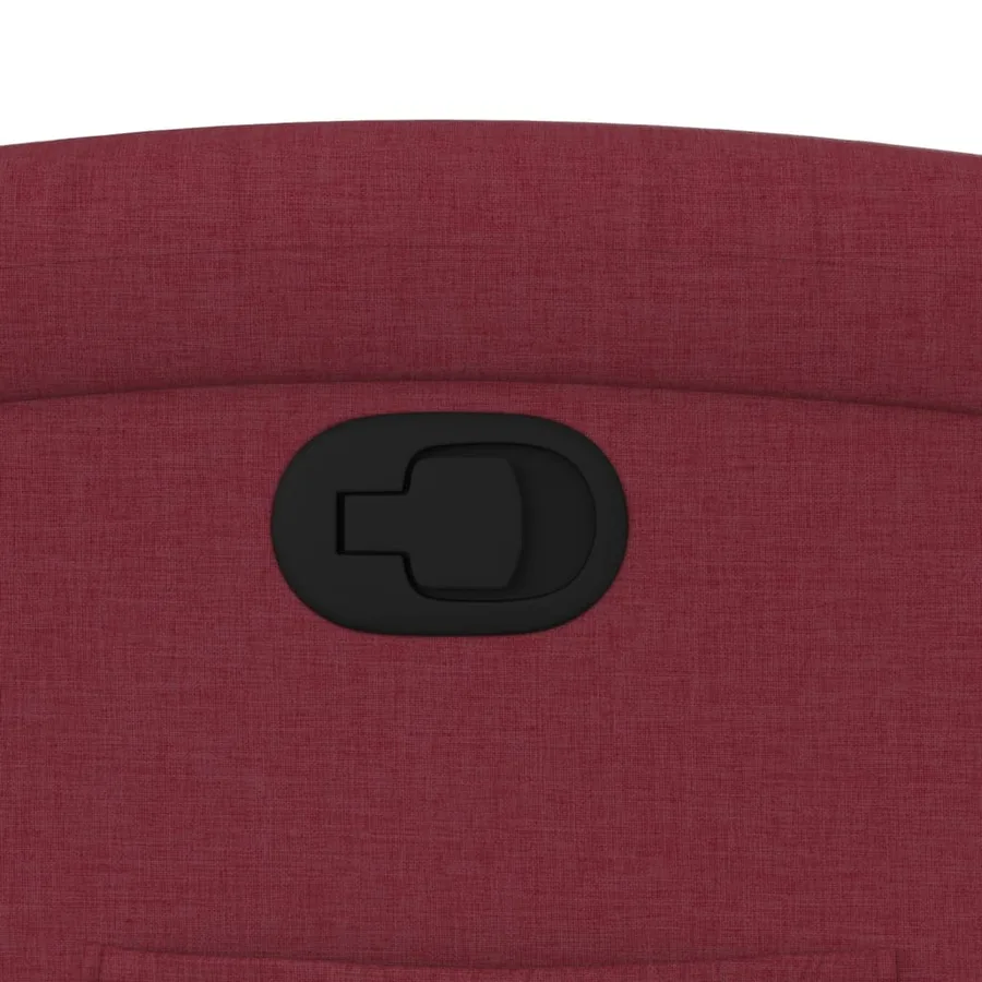 Fauteuil inclinable rouge bordeaux tissu - 12