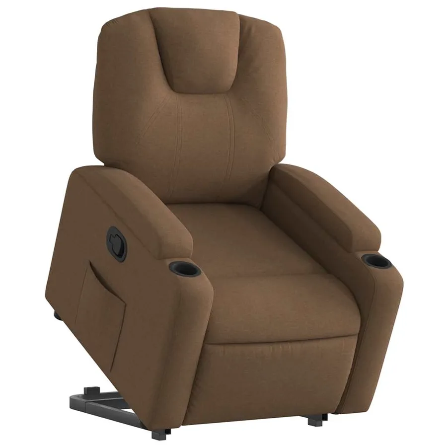 Fauteuil inclinable Marron Tissu - 3