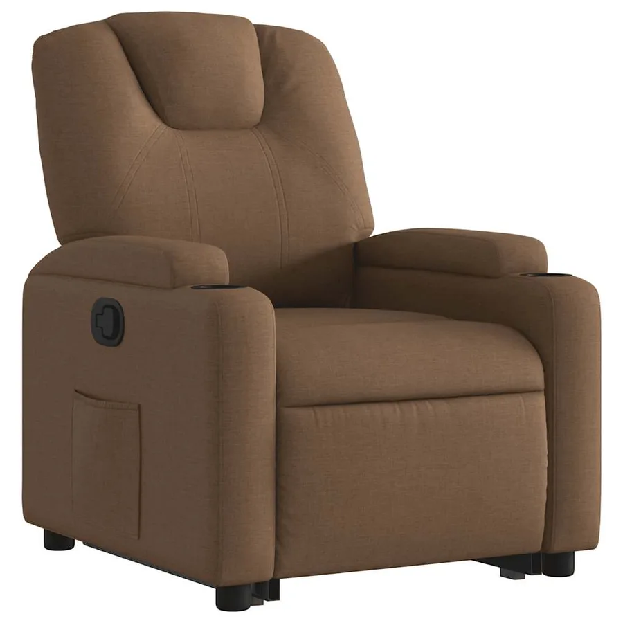 Fauteuil inclinable Marron Tissu - 4