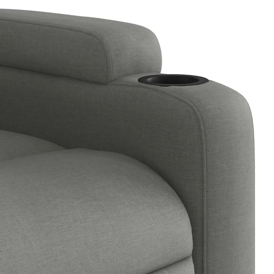 Fauteuil inclinable de massage électrique Gris foncé Tissu - 12