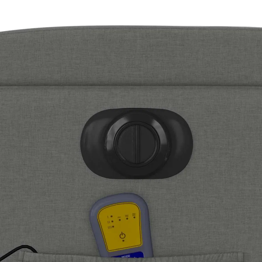 Fauteuil inclinable de massage électrique Gris foncé Tissu - 13