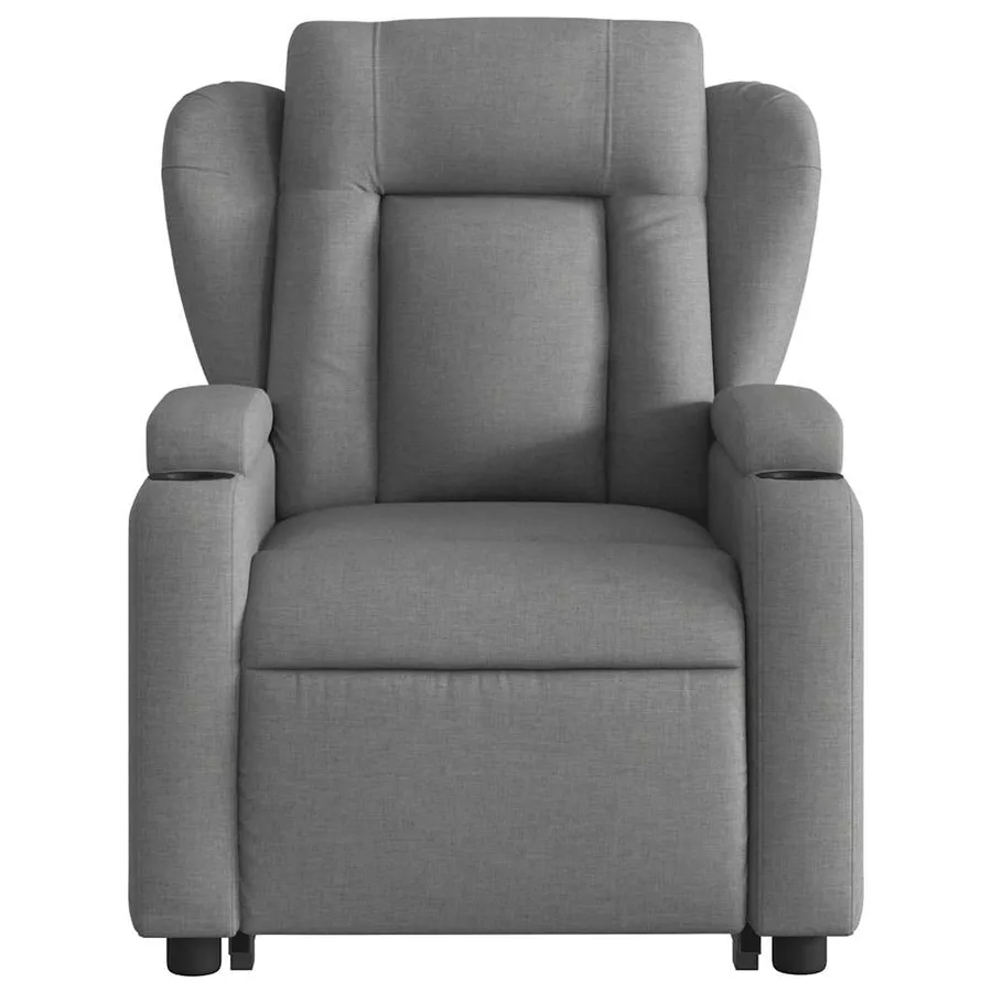 Fauteuil inclinable de massage électrique Gris foncé Tissu - 9