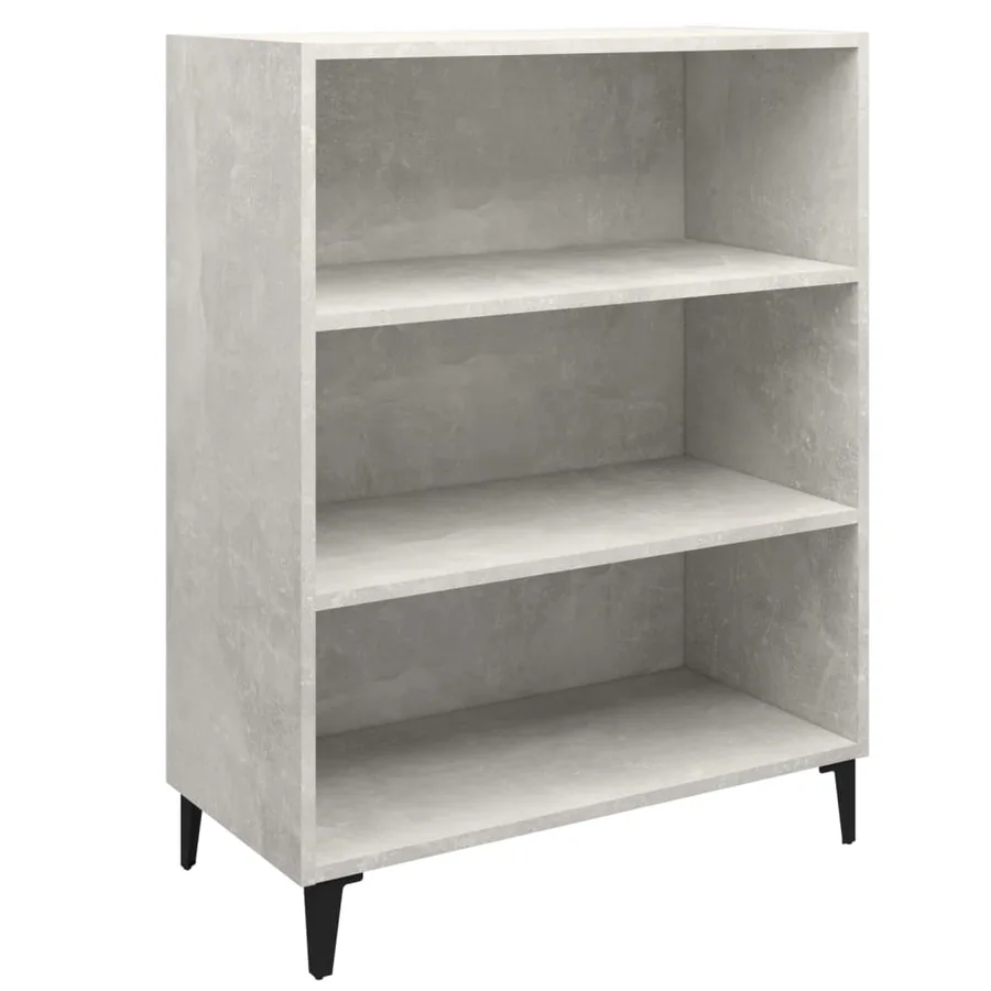 Buffet Gris béton 69,5x32,5x90 cm Bois d'ingénierie - 2