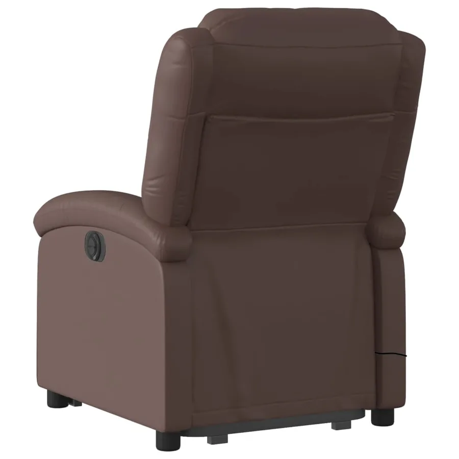 Fauteuil inclinable de massage Marron Similicuir - 5
