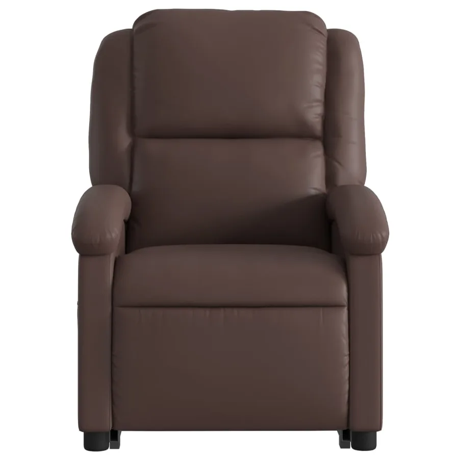 Fauteuil inclinable de massage Marron Similicuir - 9
